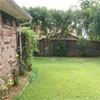 Huge backyard of the house for rent in Watauga, TX.