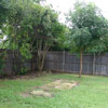 Large backyard in the Watauga rental house. We had just removed a swingset and resodded.